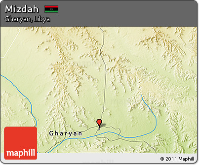 Physical 3D Map of Mizdah