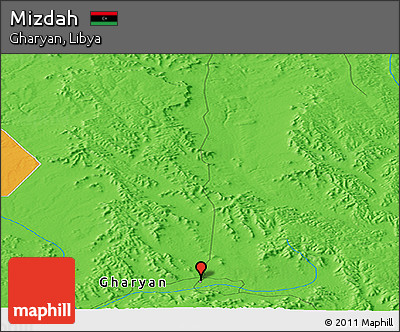 Political Panoramic Map of Mizdah