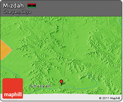 Political Panoramic Map of Mizdah