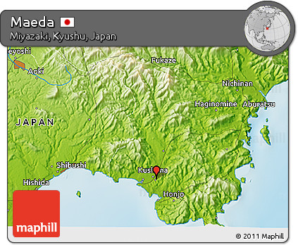 Physical 3D Map of Maeda