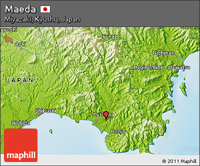 Physical 3D Map of Maeda