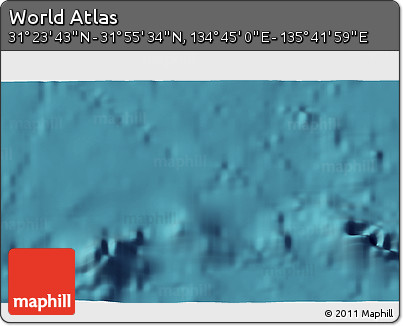 Satellite 3D Map of the Area around 31° 39' 38" N, 135° 13' 29" E