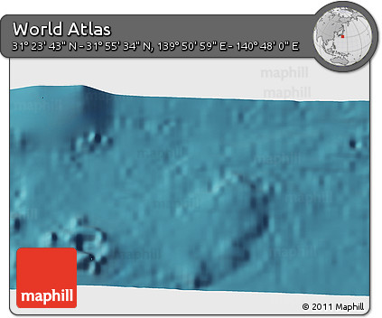 Satellite 3D Map of the Area around 31° 39' 38" N, 140° 19' 29" E