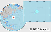 Gray Location Map of the area around 31° 39' 38" N, 151° 22' 30" E