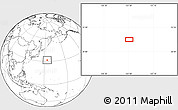 Blank Location Map of the area around 31° 39' 38" N, 153° 55' 30" E