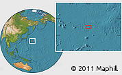 Satellite Location Map of the area around 31° 39' 38" N, 153° 55' 30" E