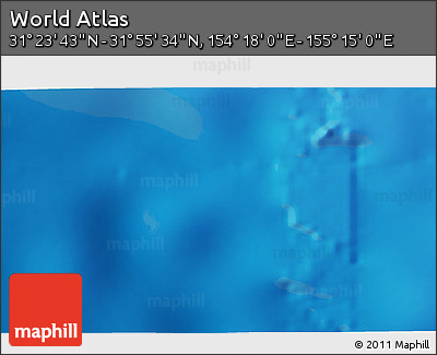 Physical 3D Map of the Area around 31° 39' 38" N, 154° 46' 30" E