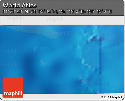 Physical 3D Map of the Area around 31° 39' 38" N, 154° 46' 30" E