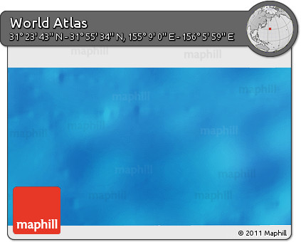 Physical 3D Map of the Area around 31° 39' 38" N, 155° 37' 30" E
