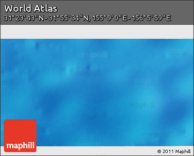 Physical 3D Map of the Area around 31° 39' 38" N, 155° 37' 30" E