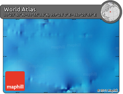Physical Map of the Area around 31° 39' 38" N, 159° 52' 30" E