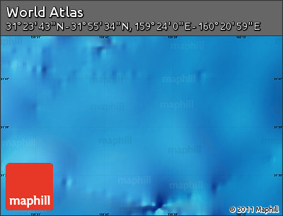 Physical Map of the Area around 31° 39' 38" N, 159° 52' 30" E