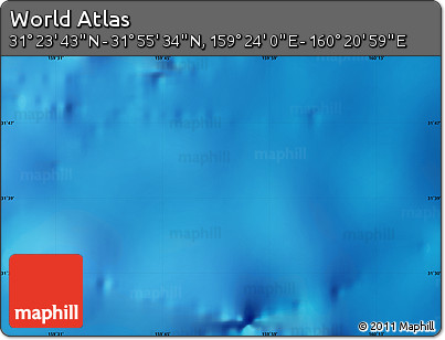 Physical Map of the Area around 31° 39' 38" N, 159° 52' 30" E