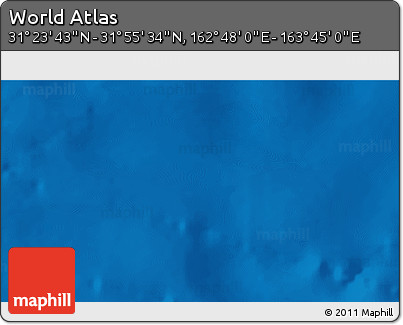 Physical 3D Map of the Area around 31° 39' 38" N, 163° 16' 30" E