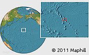 Satellite Location Map of the area around 31° 39' 38" N, 174° 10' 30" W