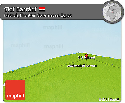 Physical 3D Map of Sīdī Barrānī
