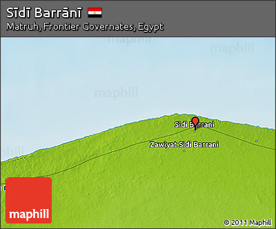 Physical 3D Map of Sīdī Barrānī
