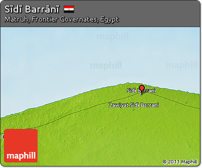 Physical 3D Map of Sīdī Barrānī