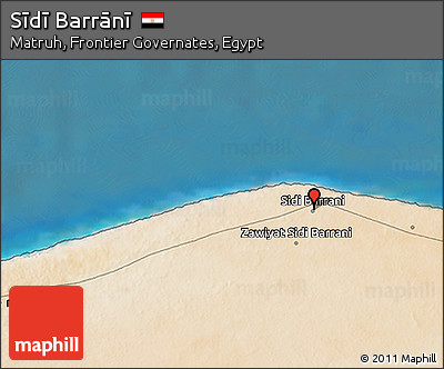 Satellite 3D Map of Sīdī Barrānī