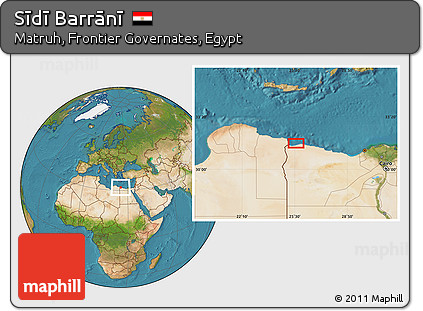 Satellite Location Map of Sīdī Barrānī