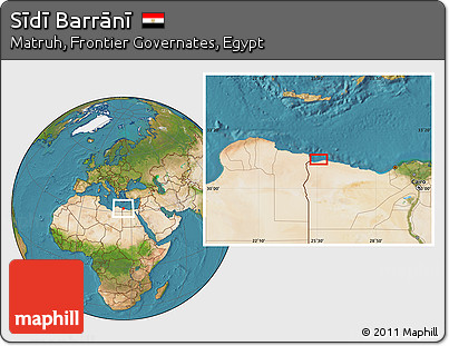 Satellite Location Map of Sīdī Barrānī
