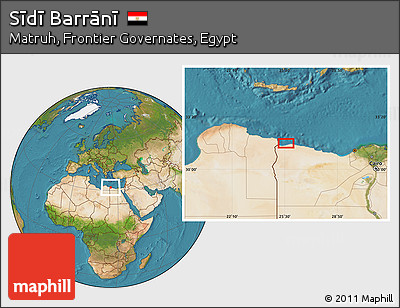 Satellite Location Map of Sīdī Barrānī