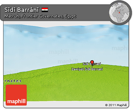 Physical Panoramic Map of Sīdī Barrānī