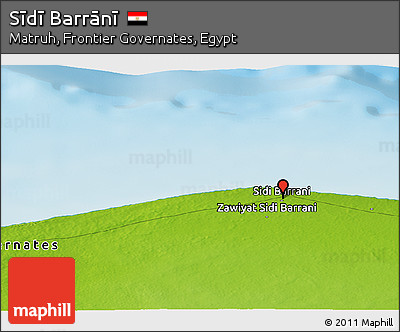 Physical Panoramic Map of Sīdī Barrānī