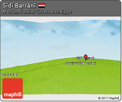 Physical Panoramic Map of Sīdī Barrānī