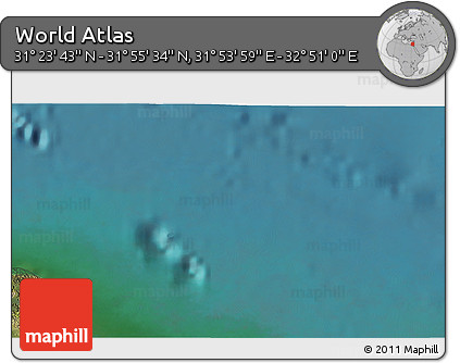 Satellite 3D Map of the Area around 31° 39' 38" N, 32° 22' 30" E