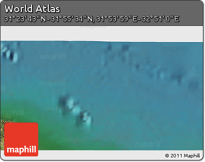 Satellite 3D Map of the Area around 31° 39' 38" N, 32° 22' 30" E