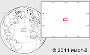 Blank Location Map of the area around 31° 39' 38" N, 33° 4' 30" W