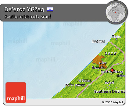 Physical 3D Map of Be'erot Yiẕẖaq
