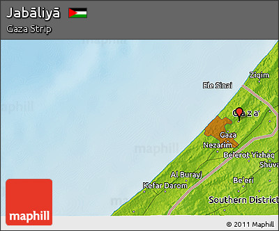 Physical 3D Map of Jabāliyā