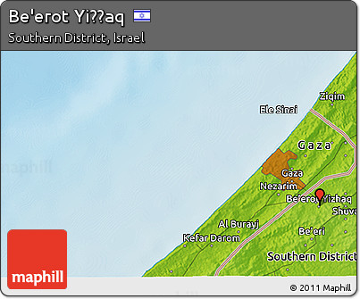 Physical 3D Map of Be'erot Yiẕẖaq