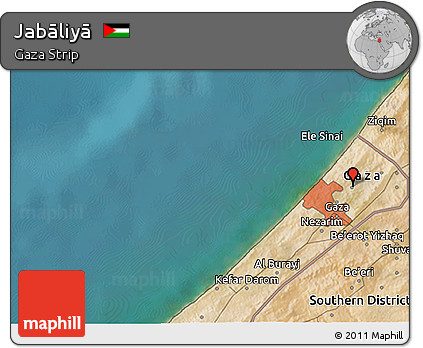Satellite 3D Map of Jabāliyā