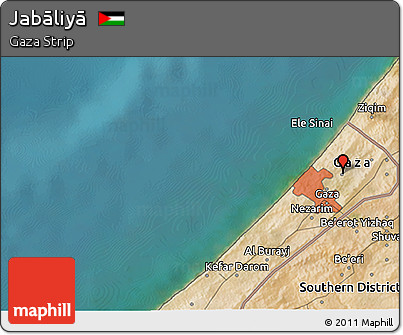 Satellite 3D Map of Jabāliyā