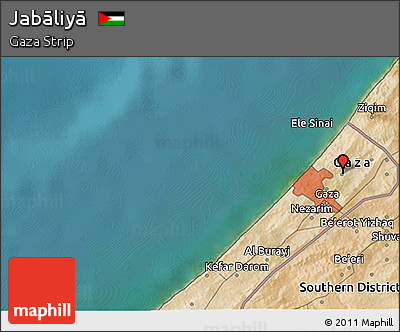 Satellite 3D Map of Jabāliyā