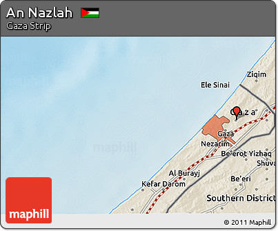 Shaded Relief 3D Map of An Nazlah
