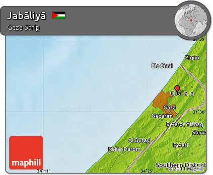Physical Map of Jabāliyā