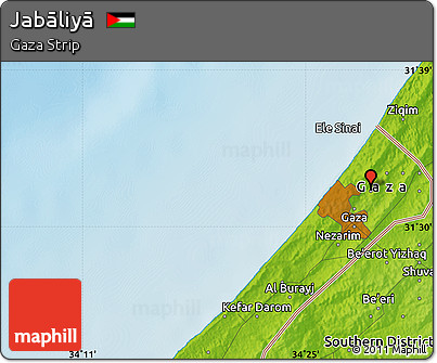 Physical Map of Jabāliyā