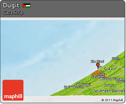 Physical Panoramic Map of Dugit