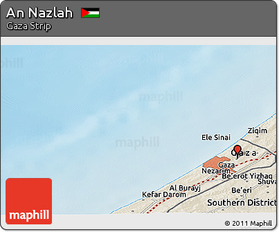 Shaded Relief Panoramic Map of An Nazlah