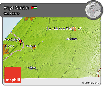 Physical 3D Map of Bayt Ḩānūn
