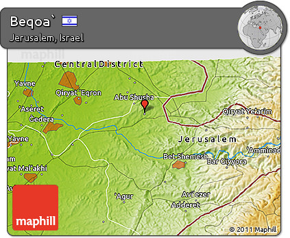 Physical 3D Map of Beqoa`