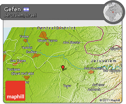 Physical 3D Map of Gefen