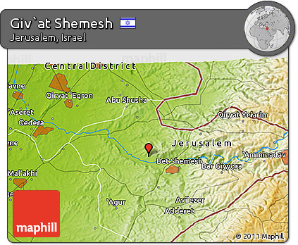 Physical 3D Map of Giv`at Shemesh