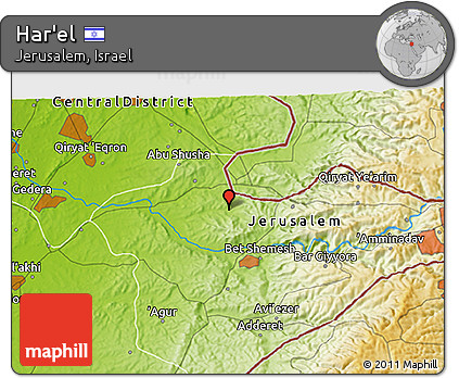 Physical 3D Map of Har'el