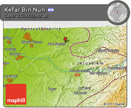 Physical 3D Map of Kefar Bin Nun