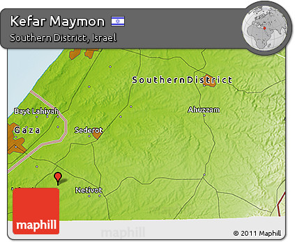 Physical 3D Map of Kefar Maymon